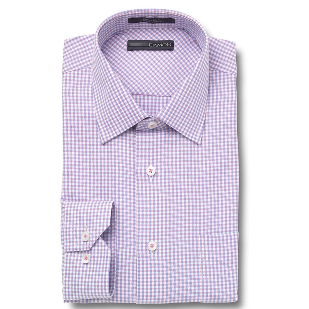 Damon Big & Tall Check Spread Dress Shirt